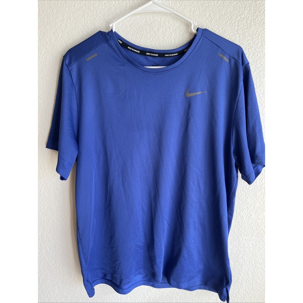 Nike  Men's‎ Dri-FIT Short-Sleeve Running Blue Men Large Active wear
